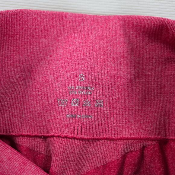 NVGTN Mid Rise Seamless Athletic Pink Contour Bike Shorts Women's Size Small - Picture 5 of 6